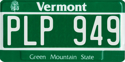 VT license plate PLP949