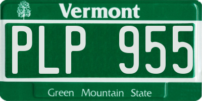 VT license plate PLP955