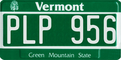 VT license plate PLP956