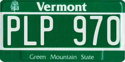 VT license plate PLP970
