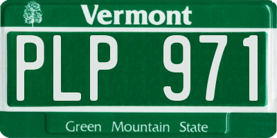 VT license plate PLP971
