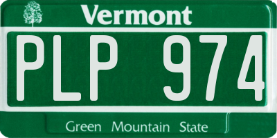 VT license plate PLP974