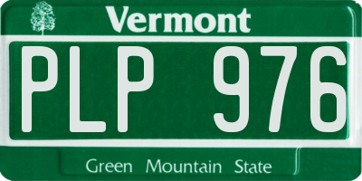 VT license plate PLP976