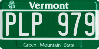 VT license plate PLP979