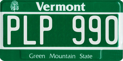 VT license plate PLP990