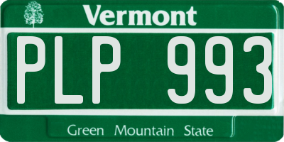 VT license plate PLP993