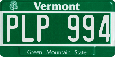 VT license plate PLP994