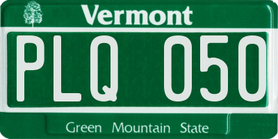 VT license plate PLQ050