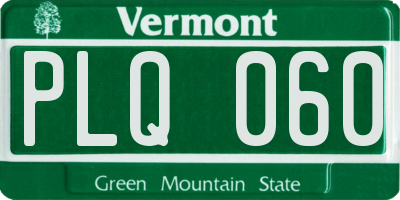 VT license plate PLQ060