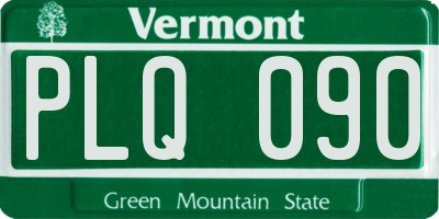 VT license plate PLQ090