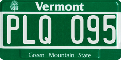 VT license plate PLQ095