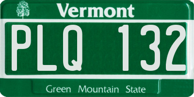 VT license plate PLQ132
