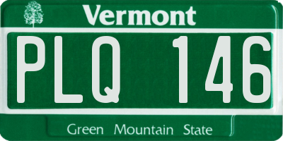 VT license plate PLQ146