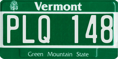 VT license plate PLQ148