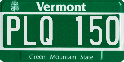 VT license plate PLQ150