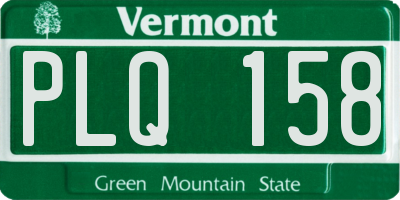 VT license plate PLQ158