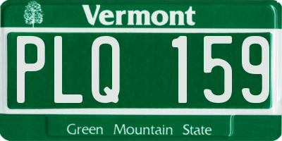VT license plate PLQ159