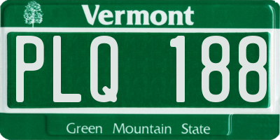 VT license plate PLQ188