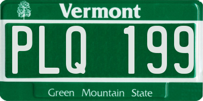 VT license plate PLQ199