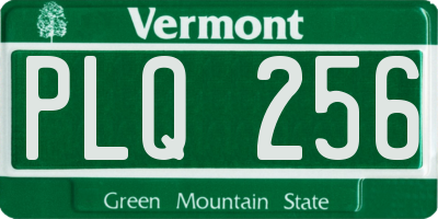 VT license plate PLQ256