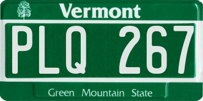 VT license plate PLQ267