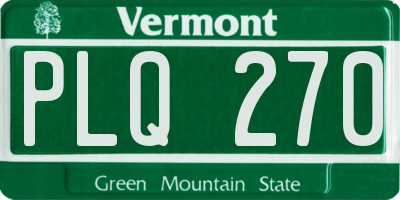 VT license plate PLQ270
