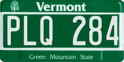 VT license plate PLQ284