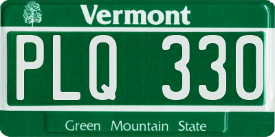 VT license plate PLQ330