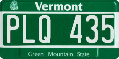 VT license plate PLQ435