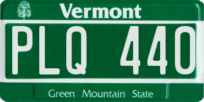 VT license plate PLQ440