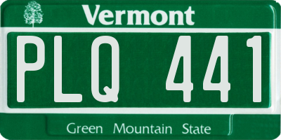 VT license plate PLQ441