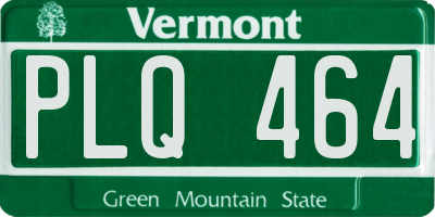 VT license plate PLQ464