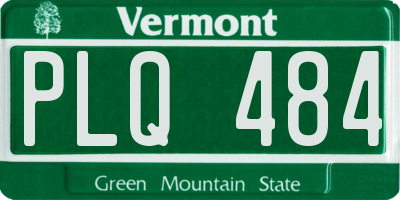 VT license plate PLQ484
