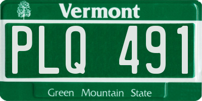 VT license plate PLQ491