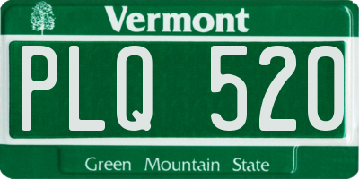 VT license plate PLQ520