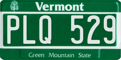 VT license plate PLQ529