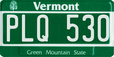 VT license plate PLQ530