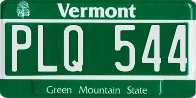 VT license plate PLQ544