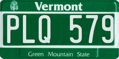 VT license plate PLQ579