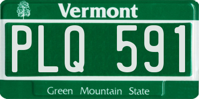 VT license plate PLQ591