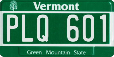 VT license plate PLQ601
