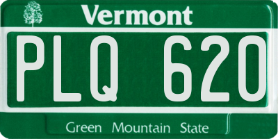 VT license plate PLQ620