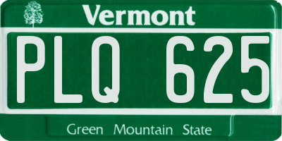 VT license plate PLQ625