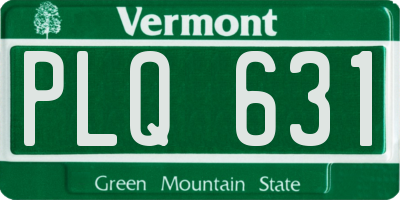 VT license plate PLQ631