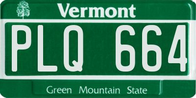 VT license plate PLQ664
