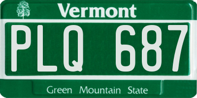 VT license plate PLQ687