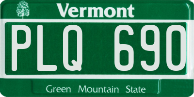VT license plate PLQ690