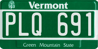 VT license plate PLQ691
