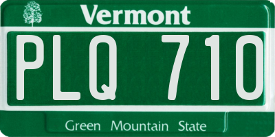 VT license plate PLQ710