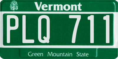 VT license plate PLQ711